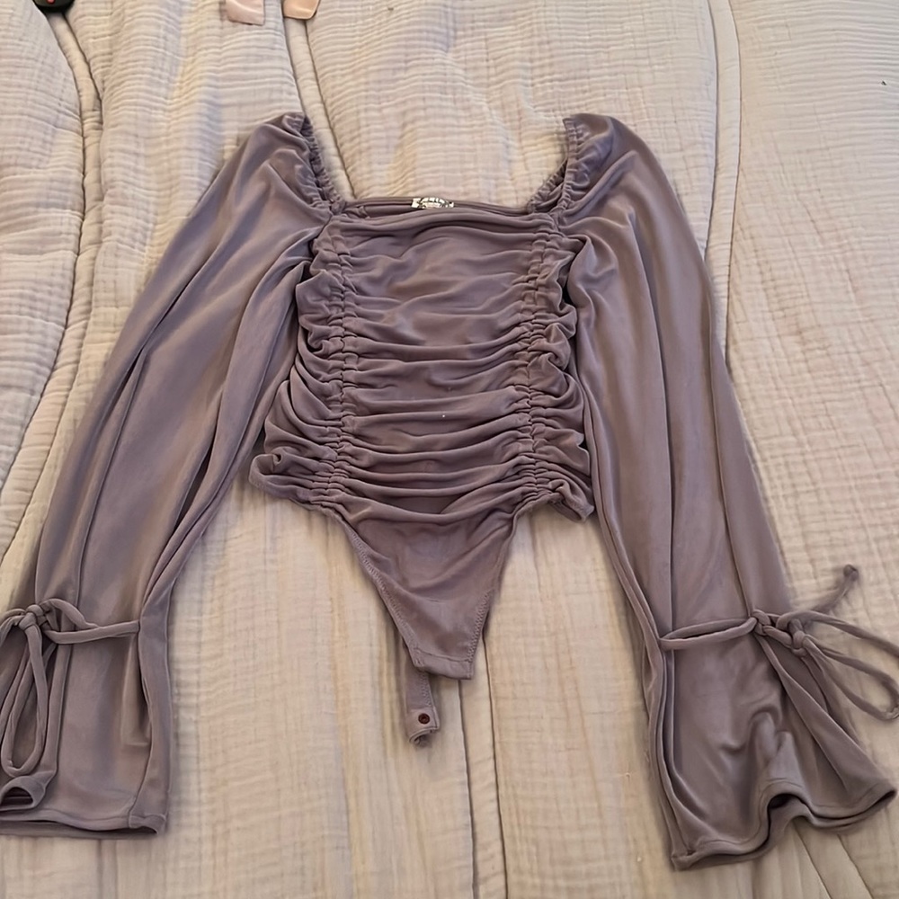 Free People Small Rouched Bodysuit size small